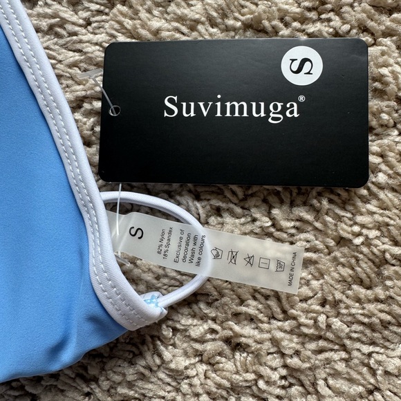 Suvimuga blue and White Bikini Set - Picture 7 of 7